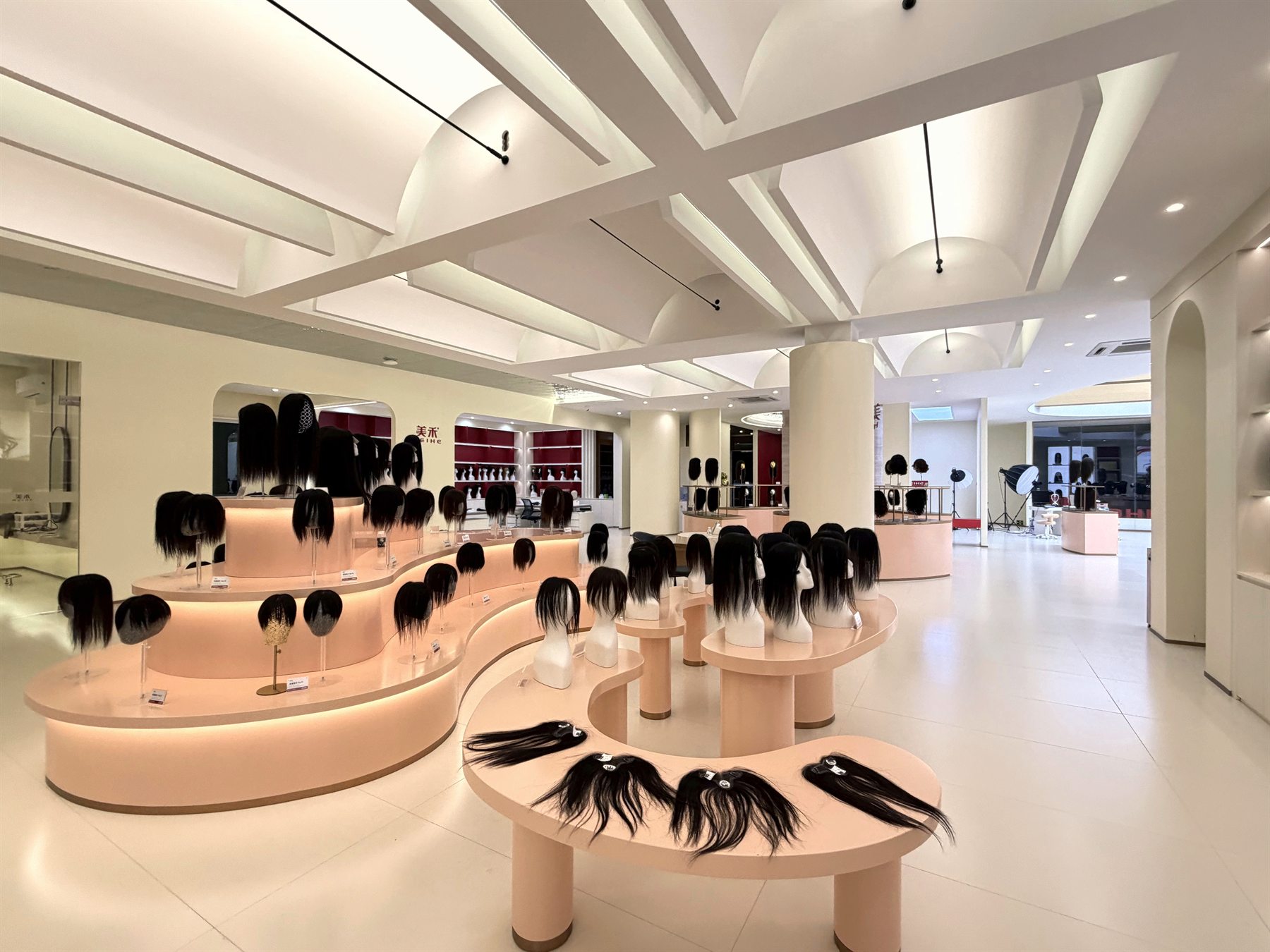 美禾假发旗舰店试戴展示区